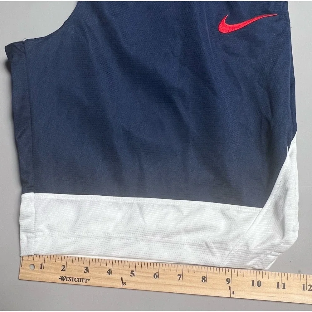 Nike Dri-FIT Men's Athletic Shorts Drawstring Elastic Waist S Blue Red White